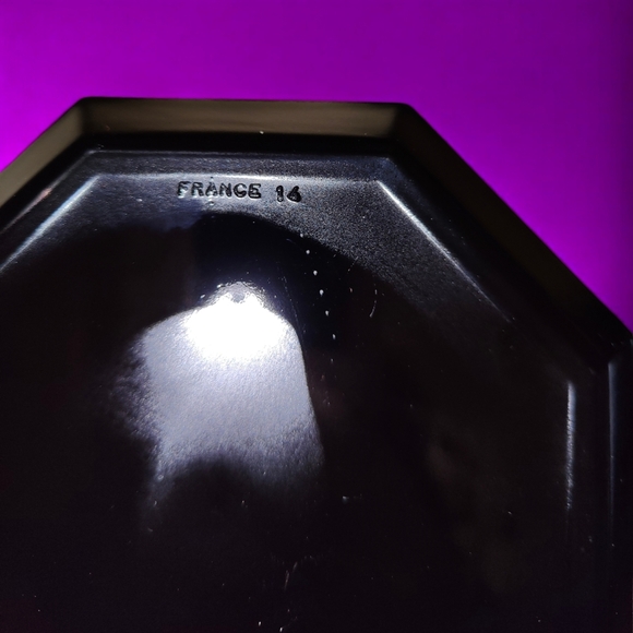 🍄Vintage Arcoroc France Black Glass Octime Octagon Stackable Bowls - Picture 8 of 10